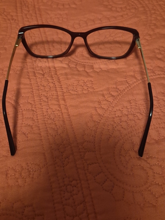 Women\'s Burgundy Cat-Eye Reading Glasses with Gold Temples main image 7